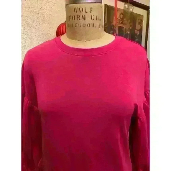 Anthem The Label Fuchsia Balloon Sleeve Mini Dress NWT Size S - Picture 2 of 10